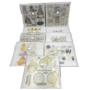 Close To My Heart Stamp Sets Lot Of 9 Clear Stamps Crafts Scrapbooking Read